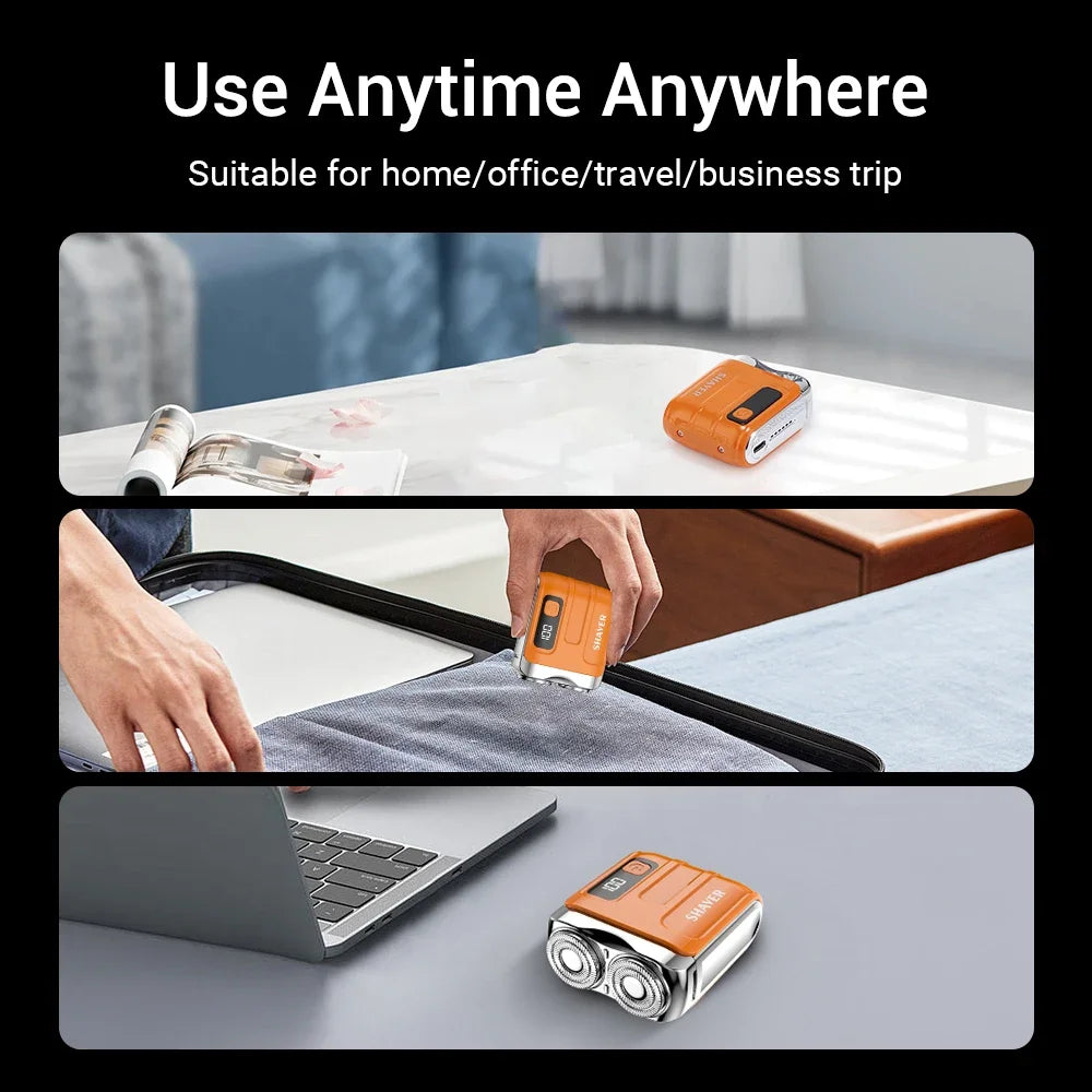 Mini Elektrorasierer – Nass & Trocken, USB-C, Reise