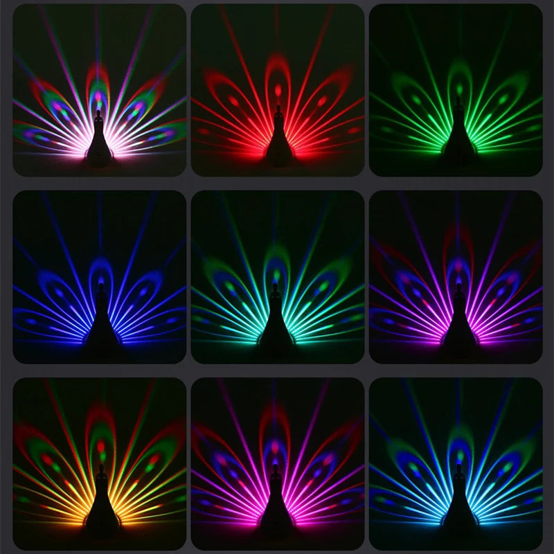 Peacock Lamp – Mood Lighting with Remote Control