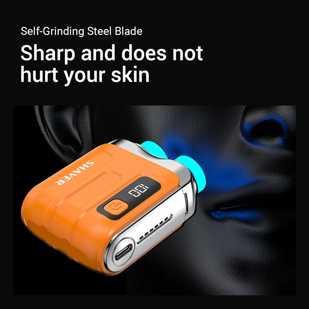 Mini Elektrorasierer – Nass & Trocken, USB-C, Reise